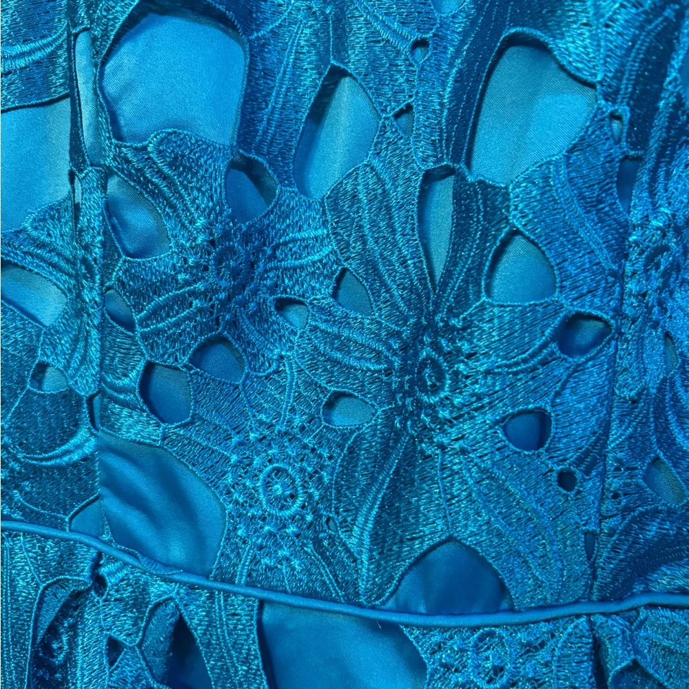 Adrianna Papell Blue Spaghetti Strap Sundress for Weddings - Picture 2 of 4